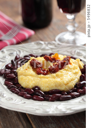 Polenta with beans and tomato Polenta with beans and tomato 5496832