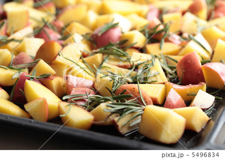 Potato on a bakin sheet Potato on a bakin sheet 5496834