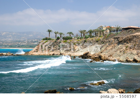 Mediterranean Sea coast near city of Paphos, Republic of Cyprus 5508597