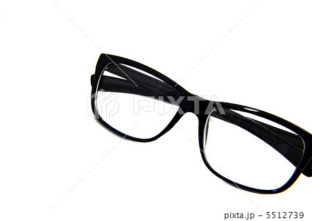 黒縁メガネの写真素材