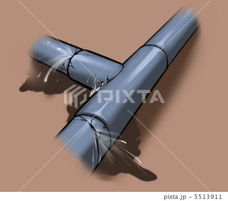 配管水漏れのイラスト素材