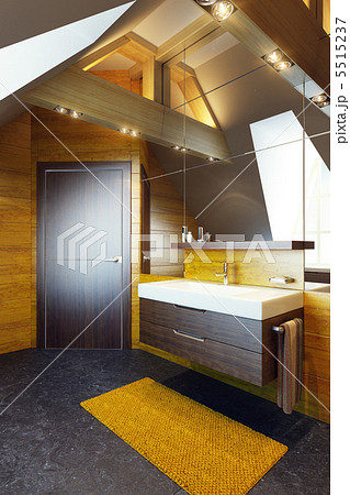 Modern interior design of a bathroom 5515237