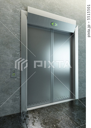 modern elevator with closed doors 5515501
