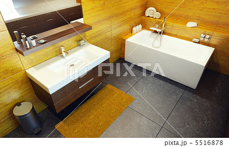Modern interior design of a bathroom 5516878