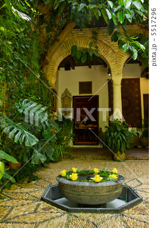 Typical courtyard of a house in Cordoba, Spain 5517296