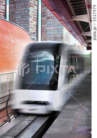 Monorail fast train on railway Monorail fast train on railway 5517474