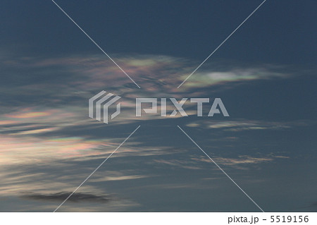 虹雲と夕日　 5519156