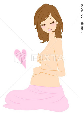 Animayed Naked Pregnant Girls - Pregnant woman nude - Stock Illustration [5519278] - PIXTA