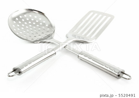Kitchen Utensils (Colander and Spatula) Isolated Kitchen Utensils (Colander and Spatula) Isolated 5520491