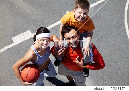 Family on playground 5528171