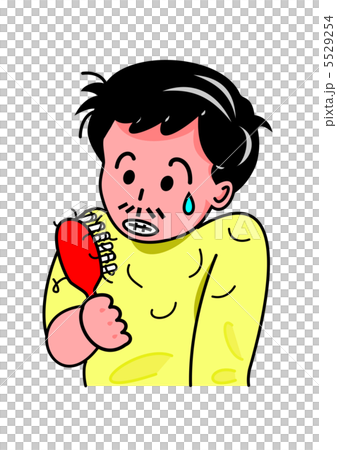 抜け毛に驚く男性 5529254