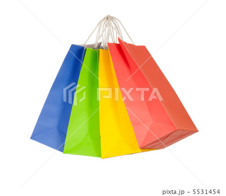 Set of colored paper shopping bags 5531454