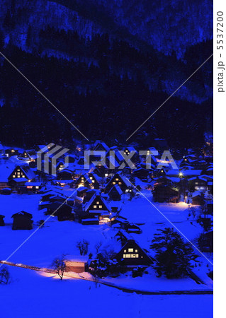 飛騨高山 白川郷萩町の夜景 飛騨高山 白川郷萩町の夜景 5537200
