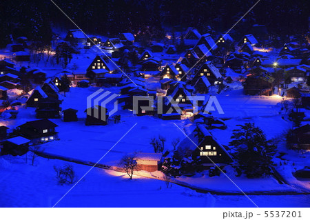 飛騨高山 白川郷萩町の夜景 飛騨高山 白川郷萩町の夜景 5537201