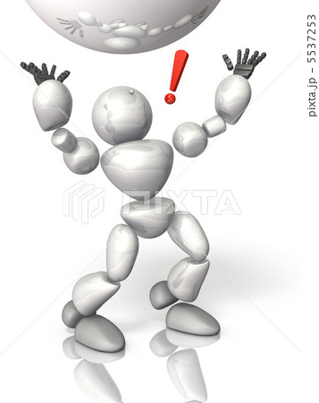 ボールをキャッチするロボットを表す3DCGイラスト 5537253