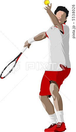 Tennis player. Colored Vector illustration for designers Tennis player. Colored Vector illustration for designers 5538026