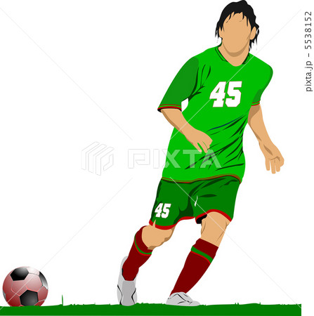 Soccer football player. Colored Vector illustration for designer 5538152