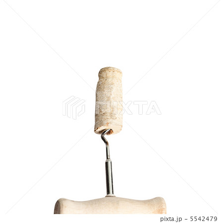 Cork and corkscrew on white background Cork and corkscrew on white background 5542479