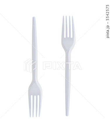 Plastic Forks on White Background Plastic Forks on White Background 5542575