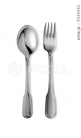 fork and spoon isolated on white 5543431