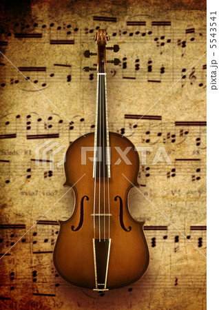 violin on note background violin on note background 5543541