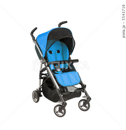 blue baby carriage isolated 5543716