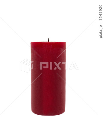 red candle isolated in front of white background 5543920