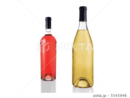 Two wine bottles isolated on white background Two wine bottles isolated on white background 5543946