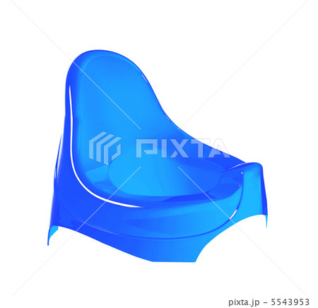 Blue potty for baby on white 5543953