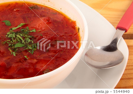 Borscht soup in traditional cuisine of Ukraine, Eastern Europe 5544940