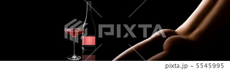 Beautiful girl curves and a glass of alcoholic Beautiful girl curves and a glass of alcoholic 5545995