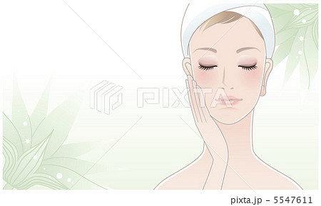 エステ後の女性　美容　イラスト 5547611