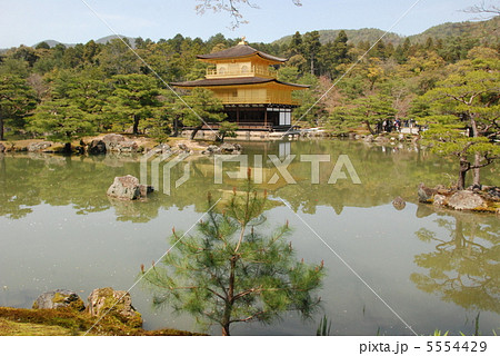 鏡湖池越しに見る金閣寺の「舎利殿」（京都市北区） 5554429