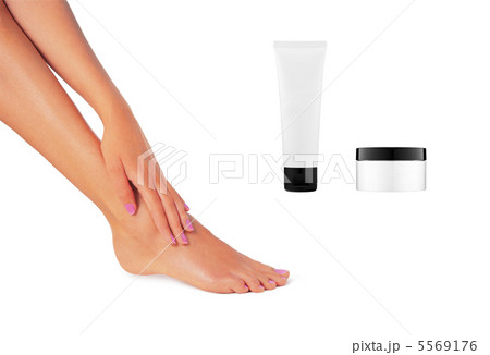 two bottles of cream and a beautiful leg women two bottles of cream and a beautiful leg women 5569176