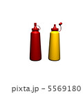 A mayonnaise and tomato ketchup bottles isolated 5569180
