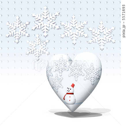 雪だるまと雪の結晶 雪だるまと雪の結晶 5571693