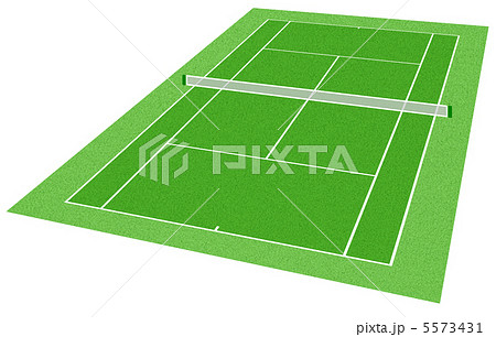 テニスコート 人工芝 12のイラスト素材