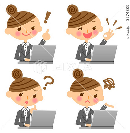 ビジネスウーマン パソコン ビジネスウーマン パソコン 5574839