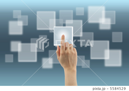 Woman hand with touch screen interface 5584529