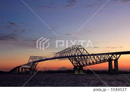 夕焼けの東京ゲートブリッジ 5589527