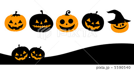 ハロウィン かぼちゃのイラスト素材