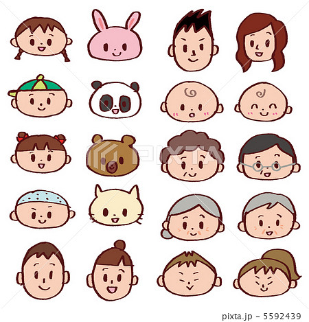 色々な世代の人々と動物 5592439