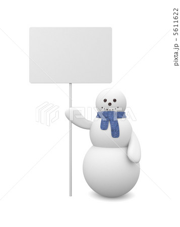 Snowman with whiteboard. Image contain clipping path Snowman with whiteboard. Image contain clipping path 5611622