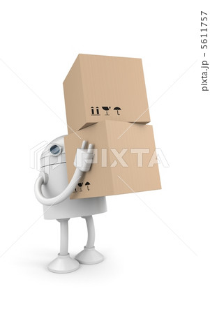 Robot with cardboard boxes 5611757