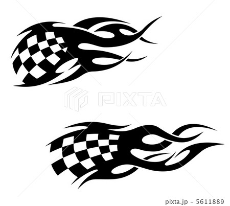 Tribal tattoos with checkuered flag 5611889
