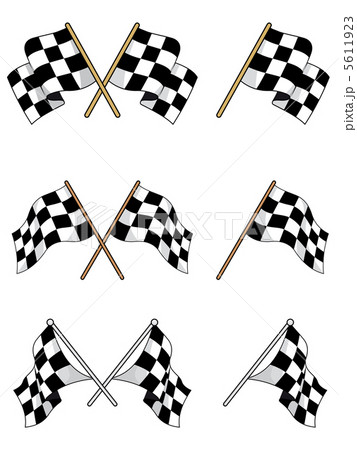 Set of racing checkered flags 5611923