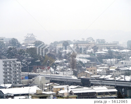 雪の小田原 新幹線と城郭 雪の小田原 新幹線と城郭 5612065