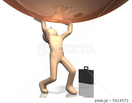 ストレス社会を表す3DCGイラスト 5614571