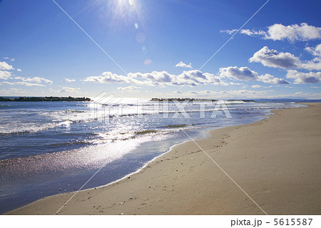 仙台市荒浜の海の写真素材