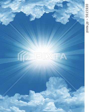 空からの光のイラスト素材